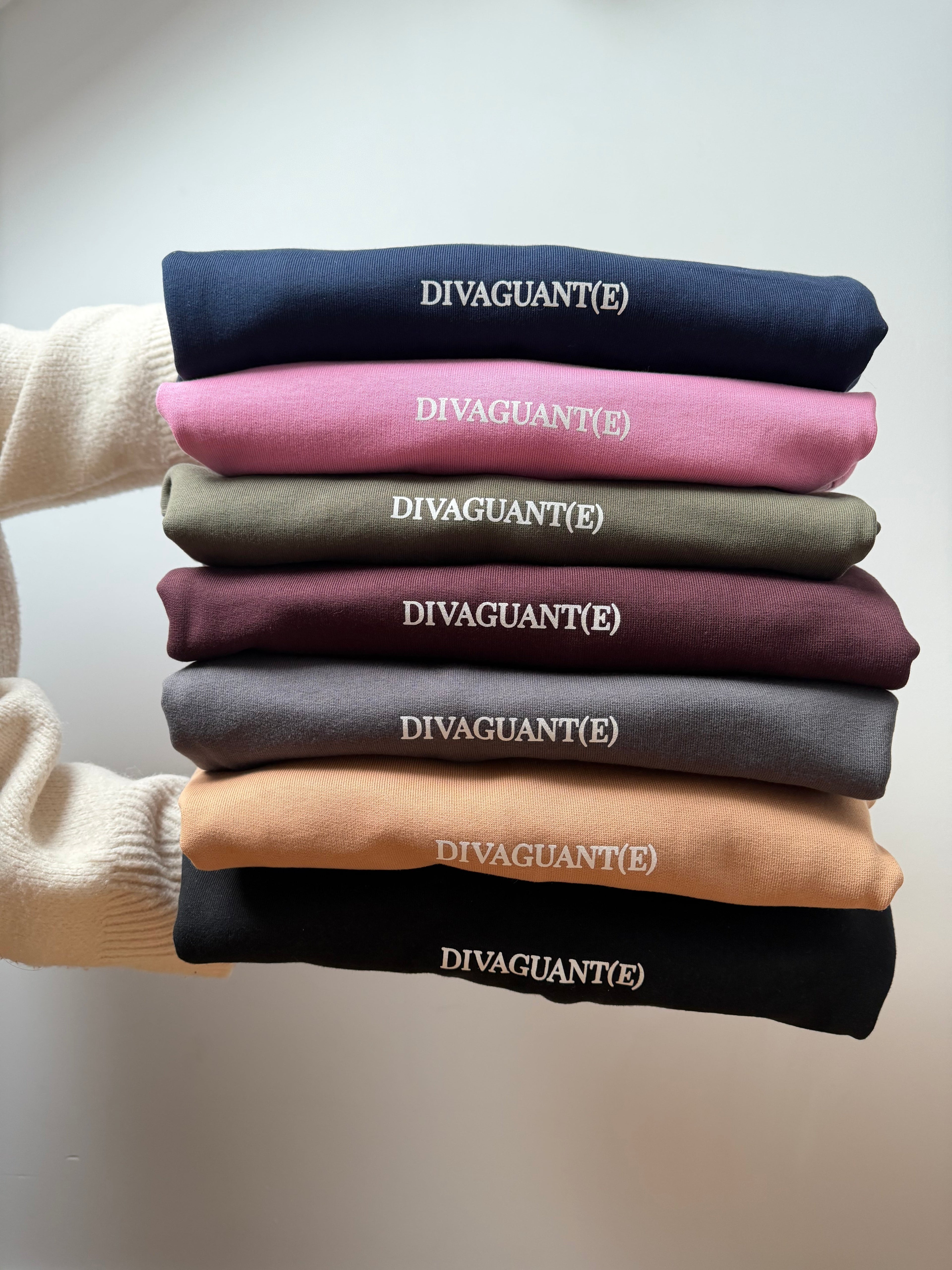 Sweat à capuche DIVAGUANT(E) – Coton bio recyclé