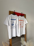 T-shirt manche courte Divaguant(e) Blanc et orange