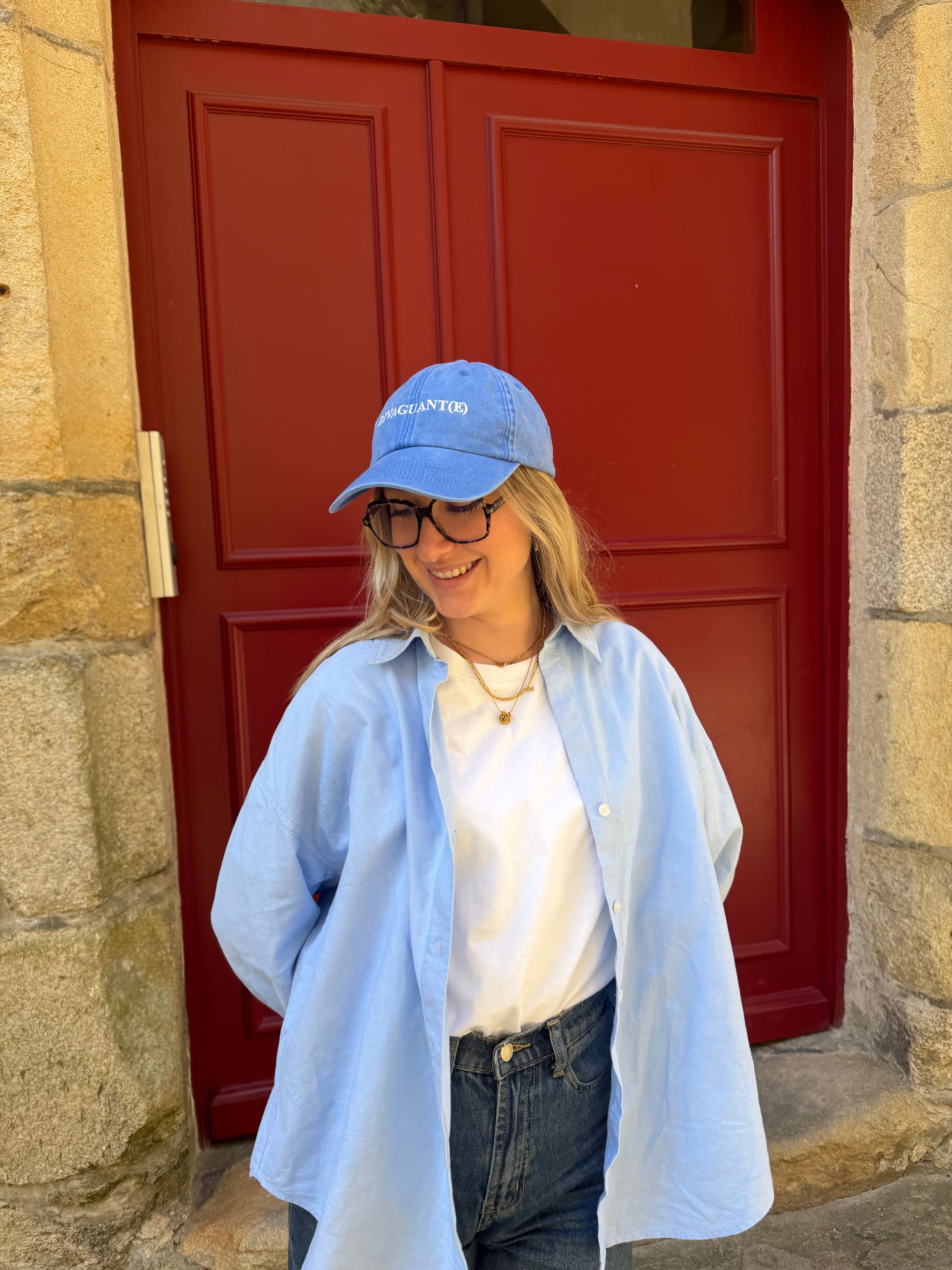 Casquette DIVAGUANT(E) – Broderie signature Bleu