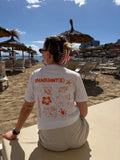 T-shirt manche courte Divaguant(e) Blanc et orange